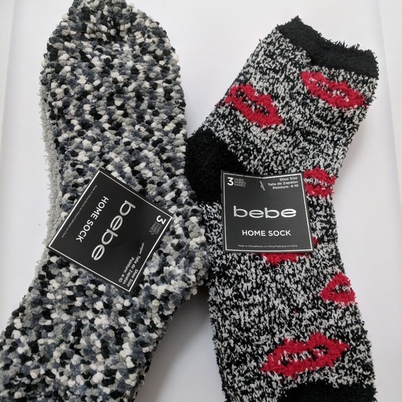 Set of 6pk Bebe Warm Cozy Socks NWT 6 pairs - Picture 1 of 7